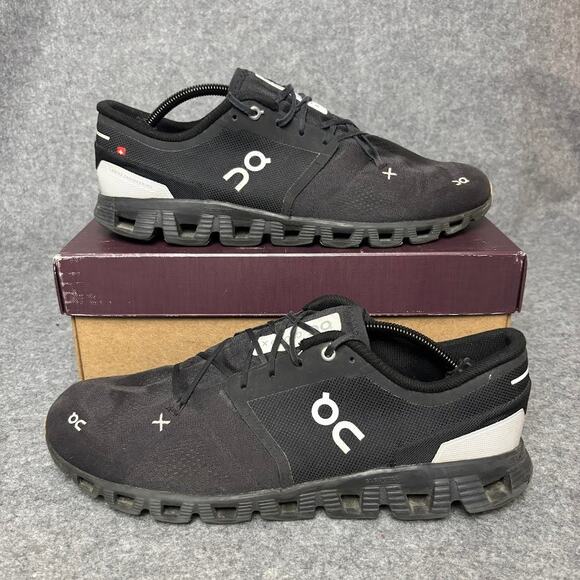 On Cloud X 3 Black Mesh Athletic Sneaker Running Shoes Mens Size 13 US 60.98705 main image 4